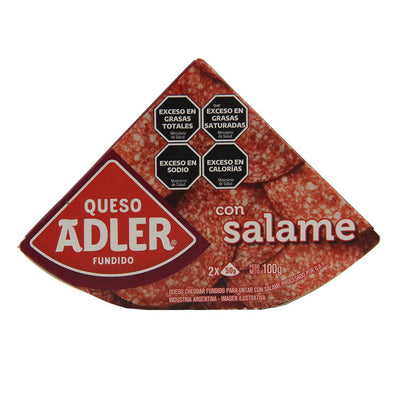 Queso Untable Adler Salame 100g - Cremoso Argentino con Salame