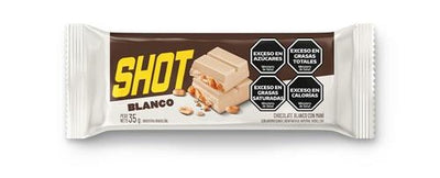 Chocolate Shot Blanco con Maní 35g