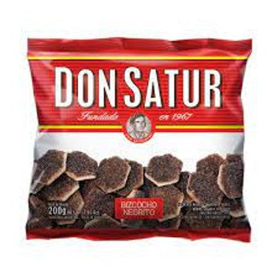 Don Satur Negritos - Bizcochos de Grasa Dulces con Azúcar Negra - Paquete de 200g