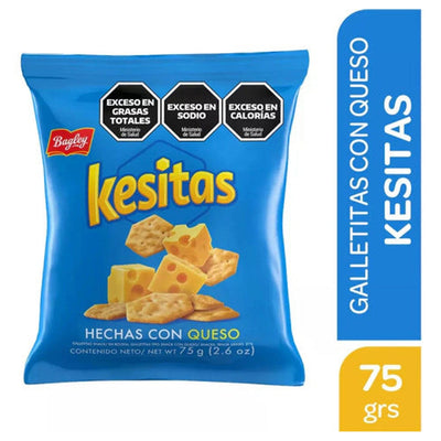 Kesitas Bagley - Galletitas de Queso Horneadas - Snack Argentino - 75g