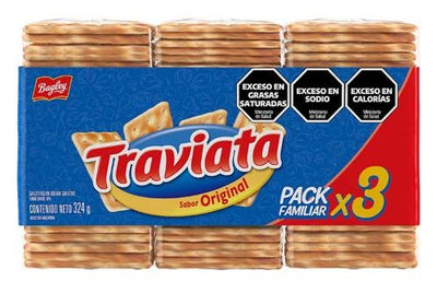 Galletitas Crackers Traviata Pack Familiar x3 324g