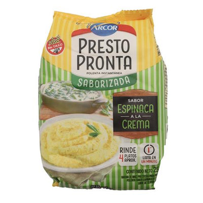 Polenta Espinaca a la Crema Presto Pronta 250g