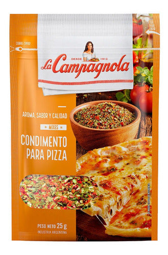 Condimento para Pizza La Campagnola. Paquete de 25 Grs.