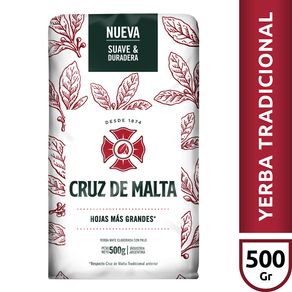 Yerba Mate Cruz de Malta. Paquete de 500 Grs.