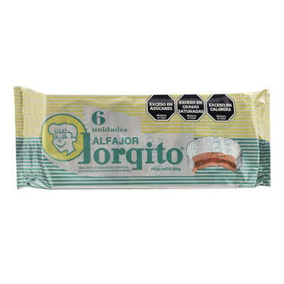Alfajor Jorgito Merengue 300g - Pack de 6 unidades de 50g en México