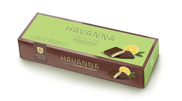 Galletitas de limon Havanna cubiertas con Chocolate. 210 Grs.