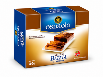 Dulce de Batata Esnaola con Chocolate 500g - Postre Tradicional Combinado
