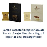 Combo Cachafaz 36 alfajores - chocolate negro y blanco