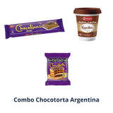 Combo Chocotorta Argentina con Chocolinas, dulce de leche y alfajores