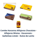 Combo Havanna con alfajores, Havannets, galletitas y dulce de leche