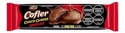 Galletitas Cofler Choco Cookies Chocolate. Envase de 105 Grs.