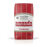 Yerba mate Amanda tradicional bolsa roja, sabor clásico argentino disponible en Ciudad de México, Monterrey y Guadalajara.