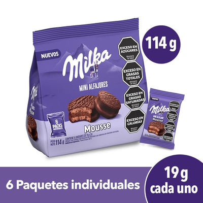 Mini Alfajores Milka Mousse x6 114g